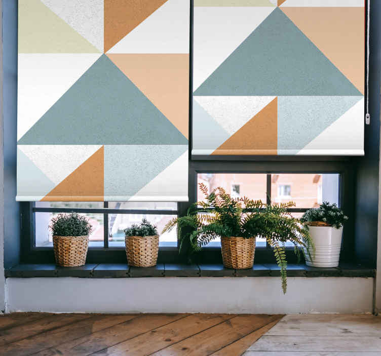 Store enrouleur moderne motif triangulaire géométrique - TenStickers