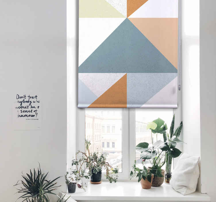 Store enrouleur moderne motif triangulaire géométrique - TenStickers