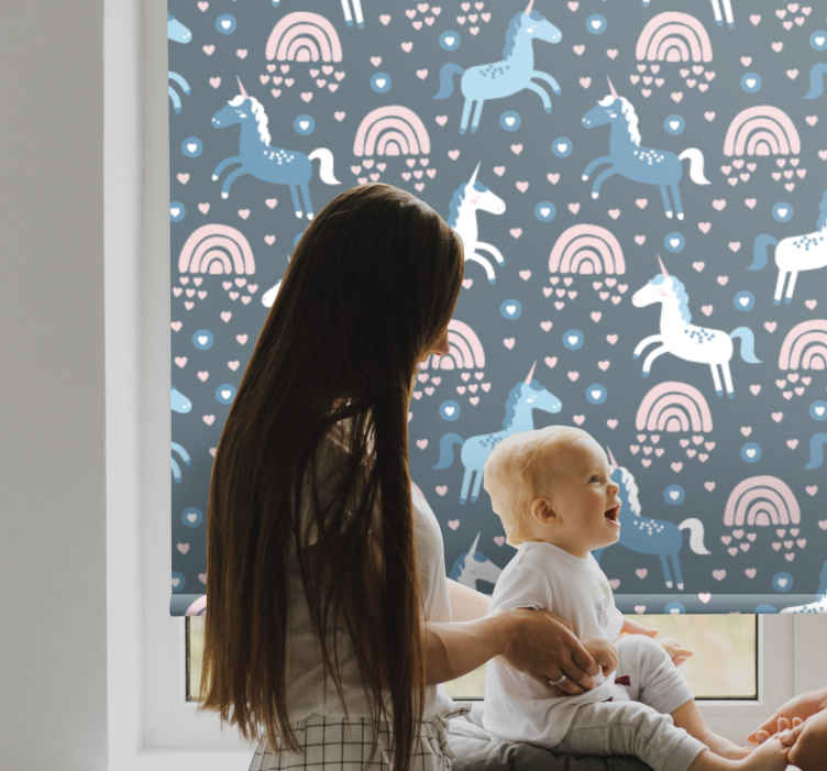 Blind children love blue unicorns and rainbows - TenStickers