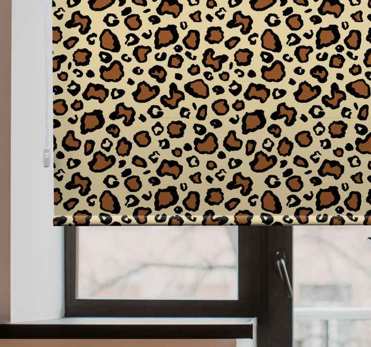 Estor de animales Estampado animal de leopardo clásico - casa