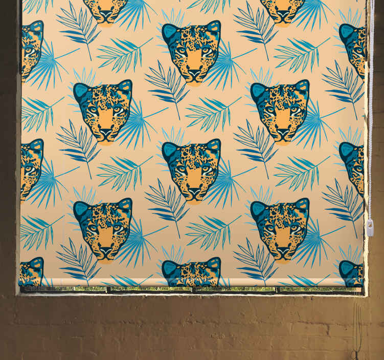 Store enrouleur animaux motif tête de léopard - TenStickers
