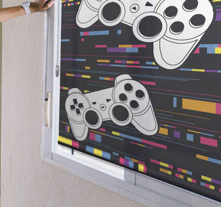 Multicolour remote console Geek blind - TenStickers