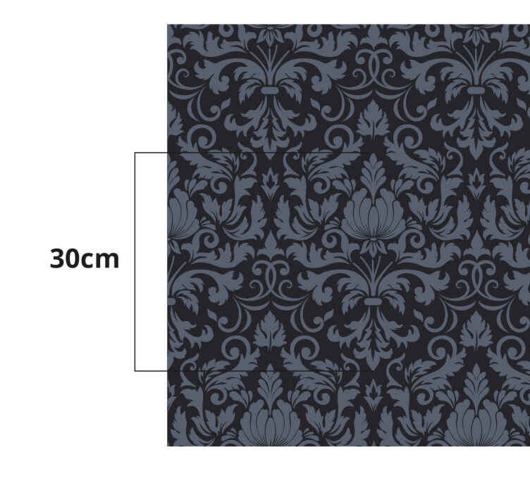 Dark damask ornaments Classic blind - TenStickers