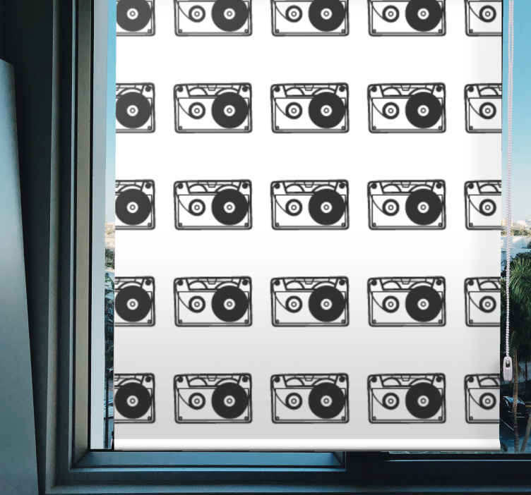 μαύρο κασέτα 80's vintage ρολό - TenStickers