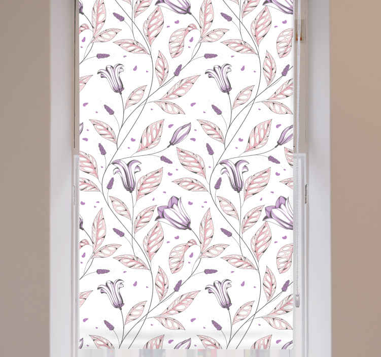 Fialové elegantní květy tulipánů aroleta rostliny - TenStickers