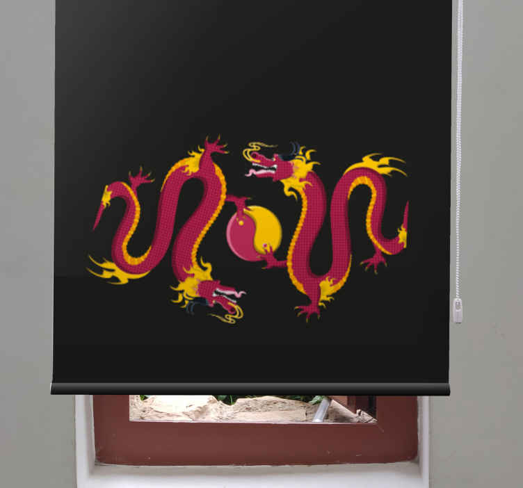 Estor enrollable animales majestuoso diseño de dragón - TenVinilo