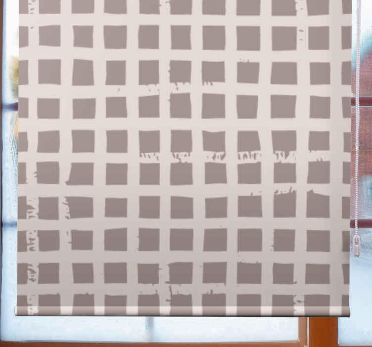 Cortina roller textura diseño de patrón de cuadrícula - TenVinilo