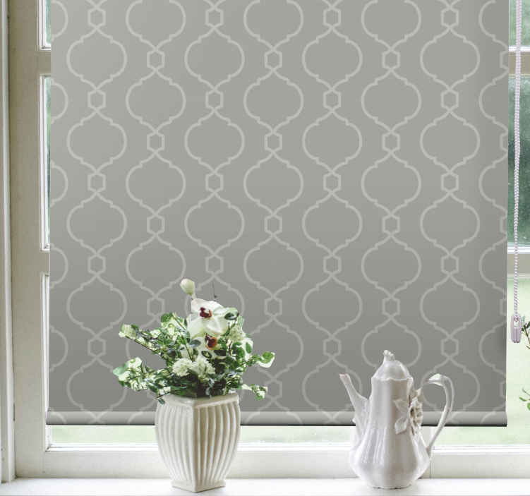 Estor estilo elegante Patrón geométrico gris hampton