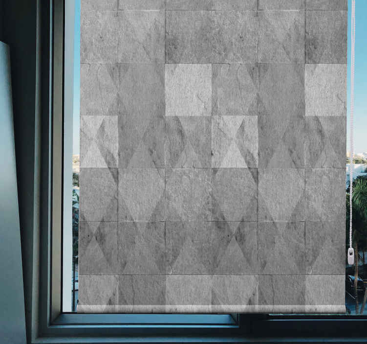 Persiana enrollable textura patrón geométrico gris - TenVinilo