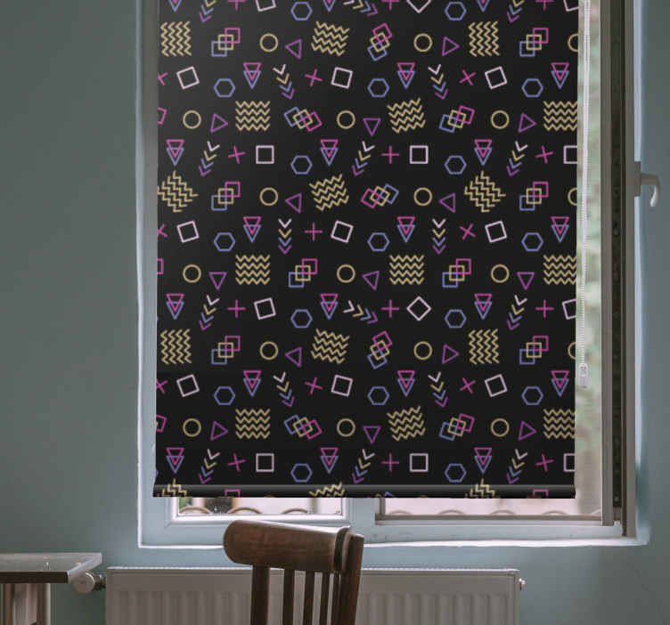 Geometrik form araştırması modern stor perde - TenStickers