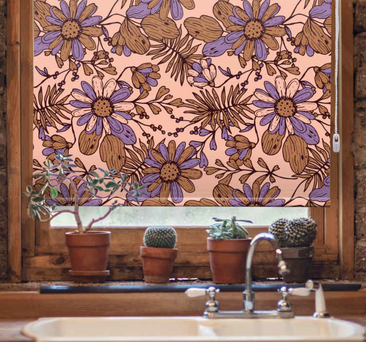 Store enrouleur fleurs et plantes motif de jardin floral - TenStickers