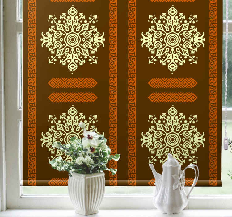 Tende a rullo stile originale Marrone astratto in stile africano