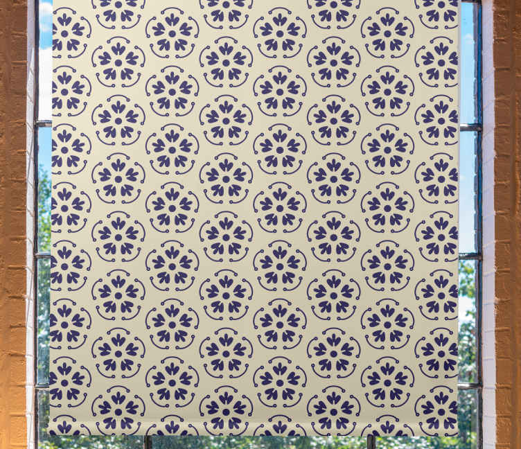 Tende a rullo cucina Motivo floreale geometrico