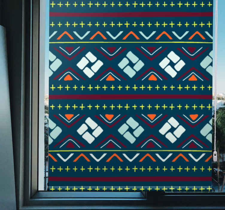 Tende a rullo stile originale Motivo tribale blu scuro