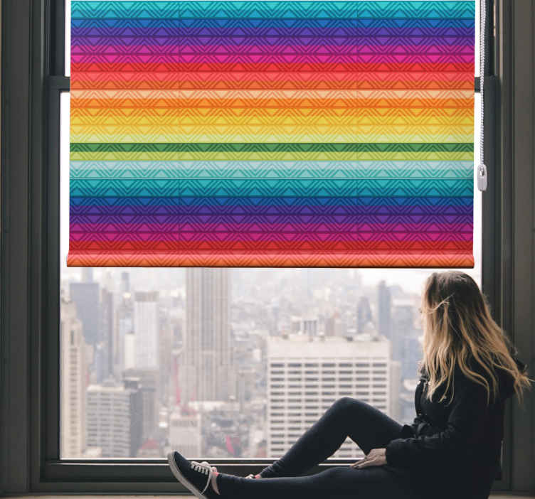 Tende a rullo stile originale Overflow colore motivo tribale