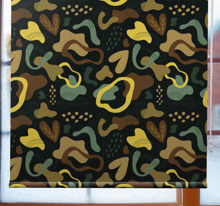 Tende a rullo trame e motivi Disegno astratto giallo e marrone