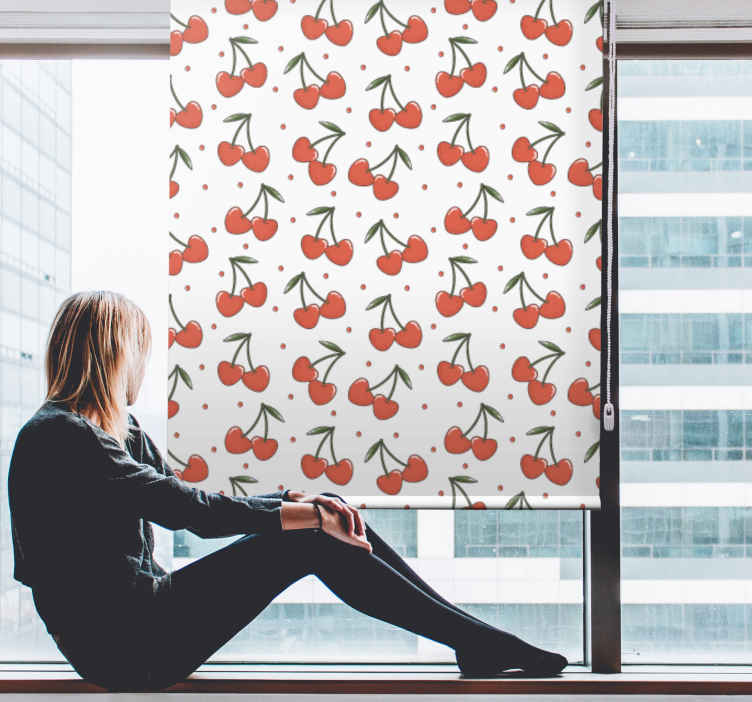 Tende a rullo frutta e verdure Ciliegie e punti