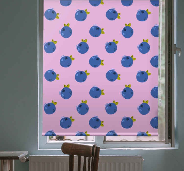 Roleta w owoce i warzywa wzór jagodowy - TenStickers