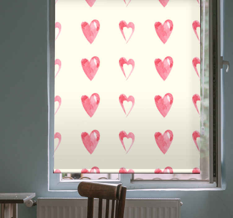 Tende a rullo stile moderno Cuori sprecati con motivi decorativi