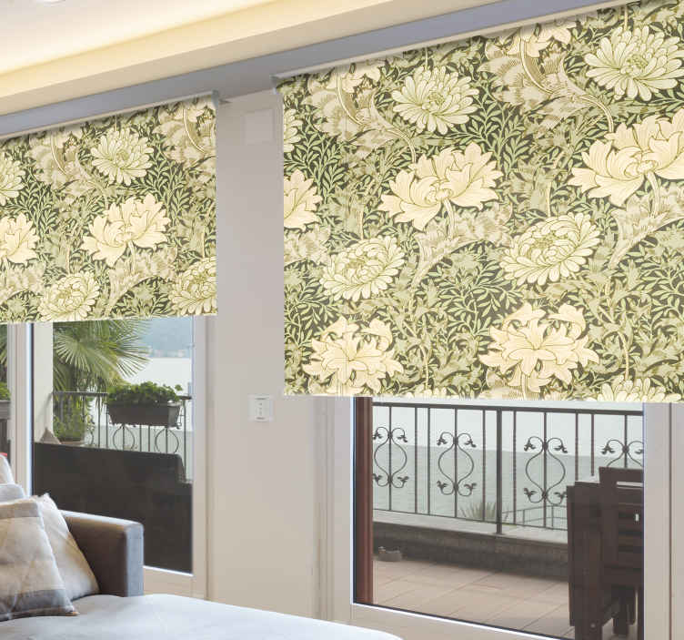 Stores chrysanthèmes style Art Nouveau - TenStickers