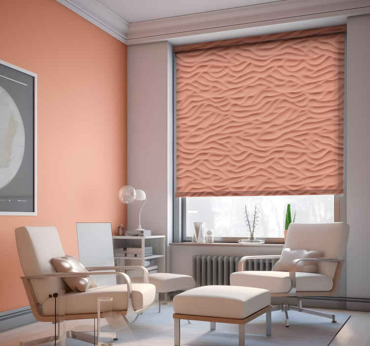 Light salmon textured Living room roller shade - TenStickers