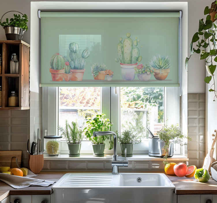 Minimalistic style cactus blind - TenStickers