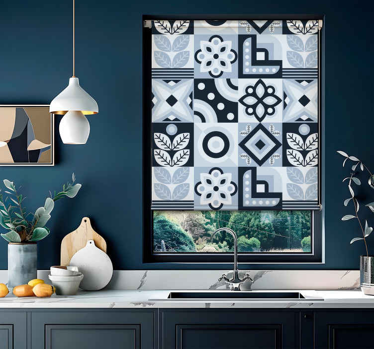 Tiles pattern Nordic blind - TenStickers
