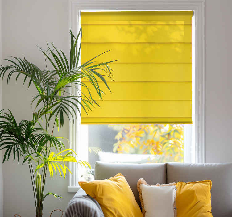 Dark shades with slats yellow blind