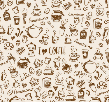 Rollo für Küche mit Kaffee-Muster - TenStickers