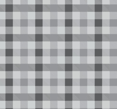 Gråt gingham mønster rullegardin køkken - TenStickers