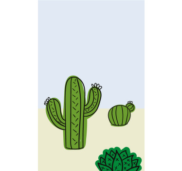 Kaktus plante rullegardin køkken - TenStickers