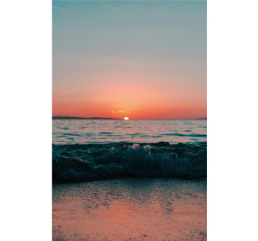 Sunset on a beach bathroom roller blind - TenStickers