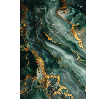 Luxurious green marble imitation bathroom window blind - TenStickers