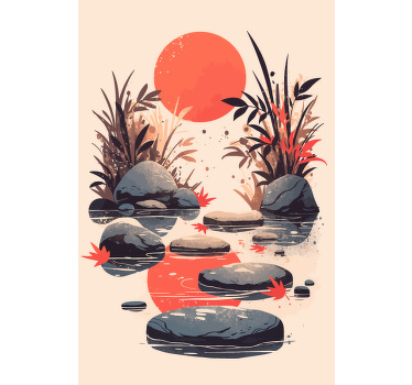 Inspiration Japanese style bathroom window blind - TenStickers