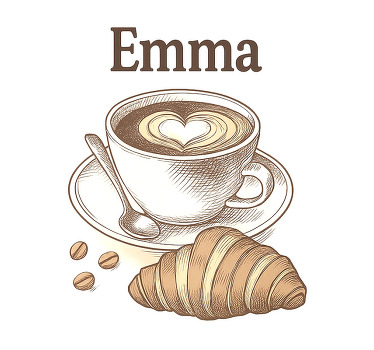 Estor enrollable cocina diseño de café personalizado - TenVinilo