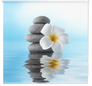 Zen translucent blue bathroom window blind - TenStickers