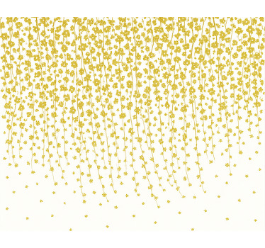 Flowers waterfall bathroom window blind - TenStickers