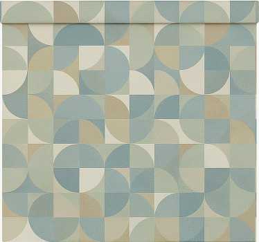 Fenster Rollo modern grüne abstrakte formen - TenStickers