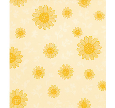 Yellow sunflower pattern blind children - TenStickers