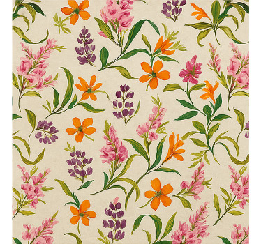 Store enrouleur salon motif floral luxuriant - TenStickers