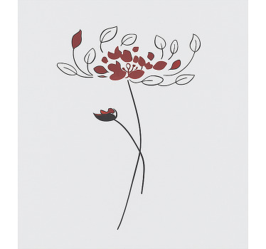 Minimalist botanical sketch blind children - TenStickers