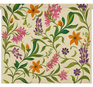 Rollo für Küche kunstvolle blumenranken - TenStickers