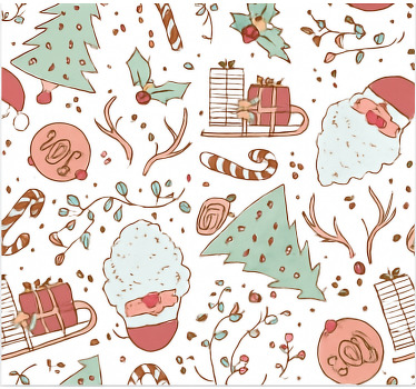 Store enrouleur salon motif de noël scandinave - TenStickers
