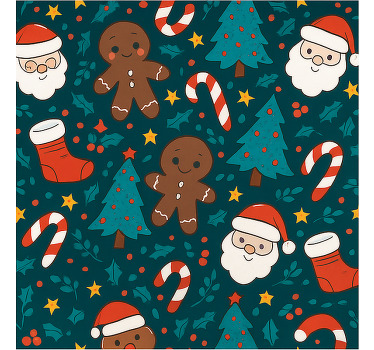 Store enrouleur salon arrière-plan d'ornements festifs - TenStickers