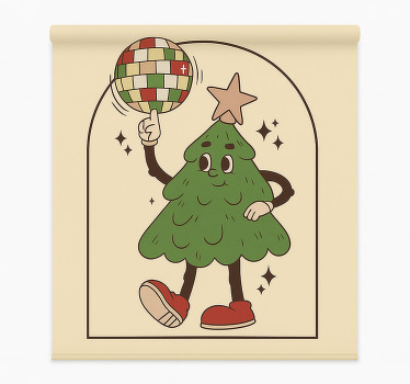 Estore de rolo para sala árvore discoteca descolada - TenStickers