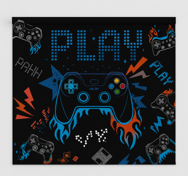 Store enrouleur geek console de jeu rétro punk - TenStickers