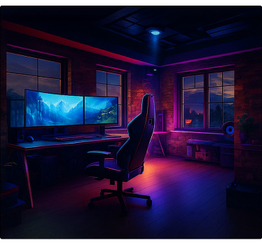 Store enrouleur geek configuration de jeu futuriste au néon - TenStickers