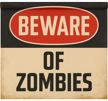 Store enrouleur geek attention aux zombies - TenStickers