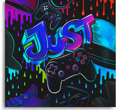 Store enrouleur geek manette de jeu 3d - TenStickers