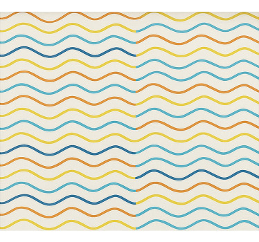 Store enrouleur pour chambre ado lignes ondulées colorées - TenStickers